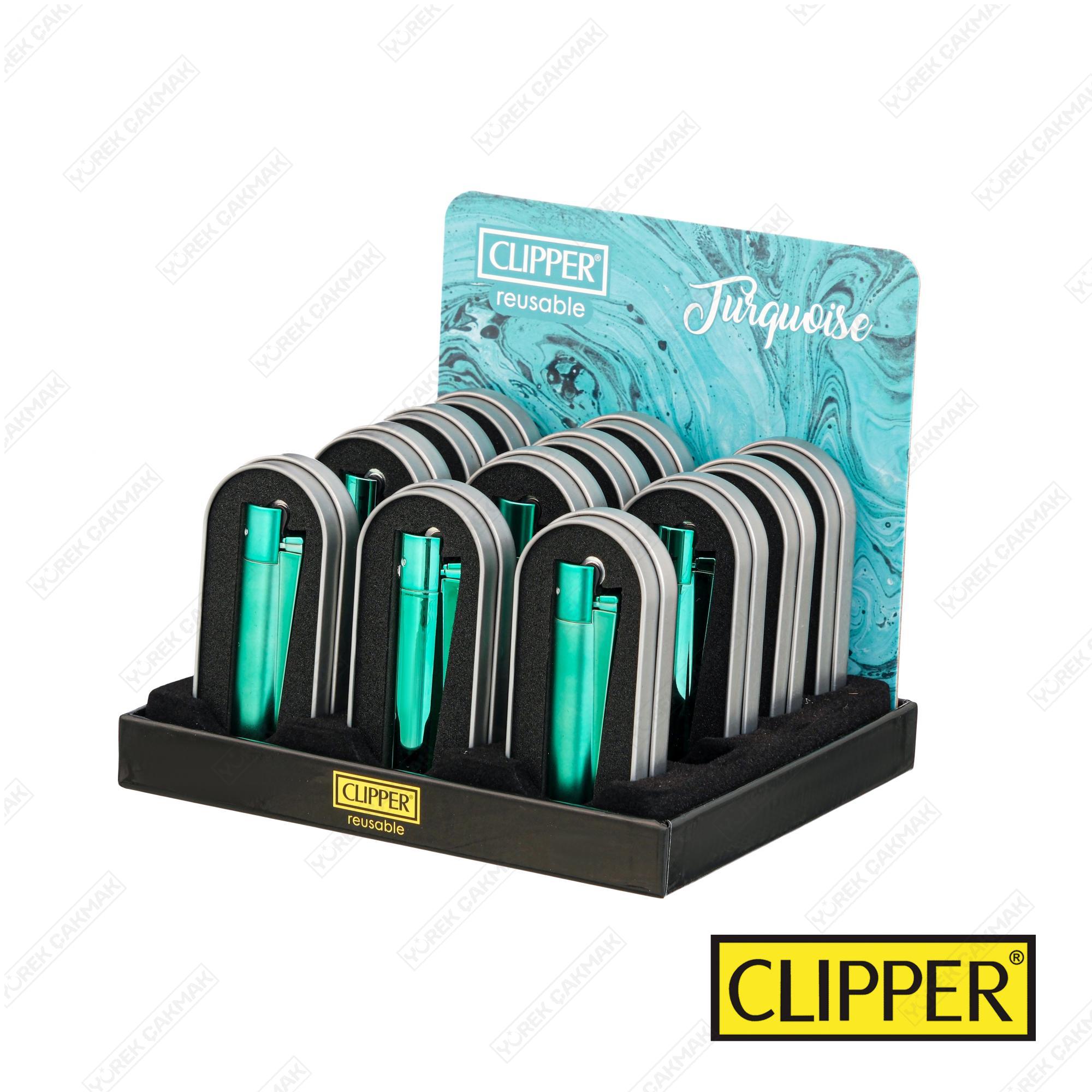 Taşlı Metal Clipper Çakmak