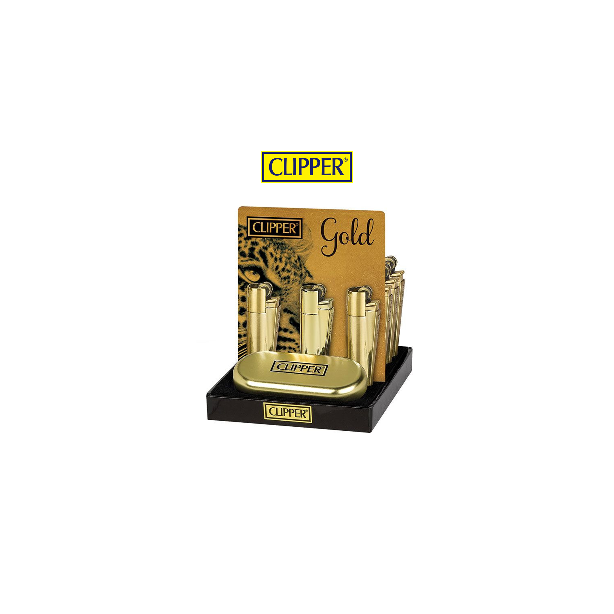 Clipper Sarı Metal Çakmak