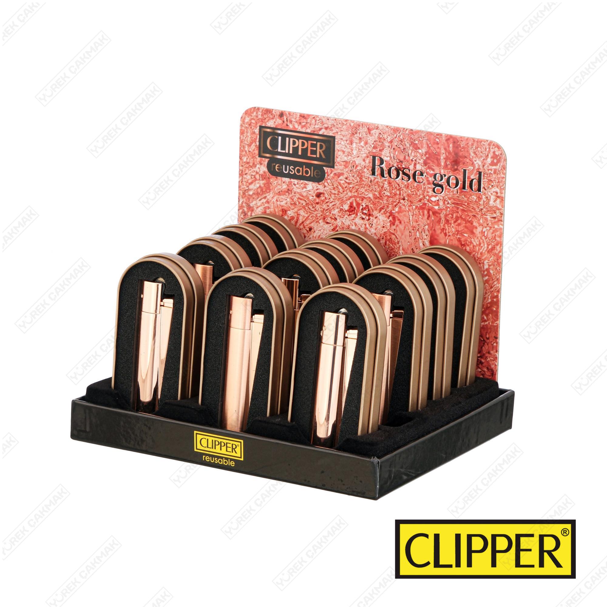 Clipper Rose Gold Metal Çakmak
