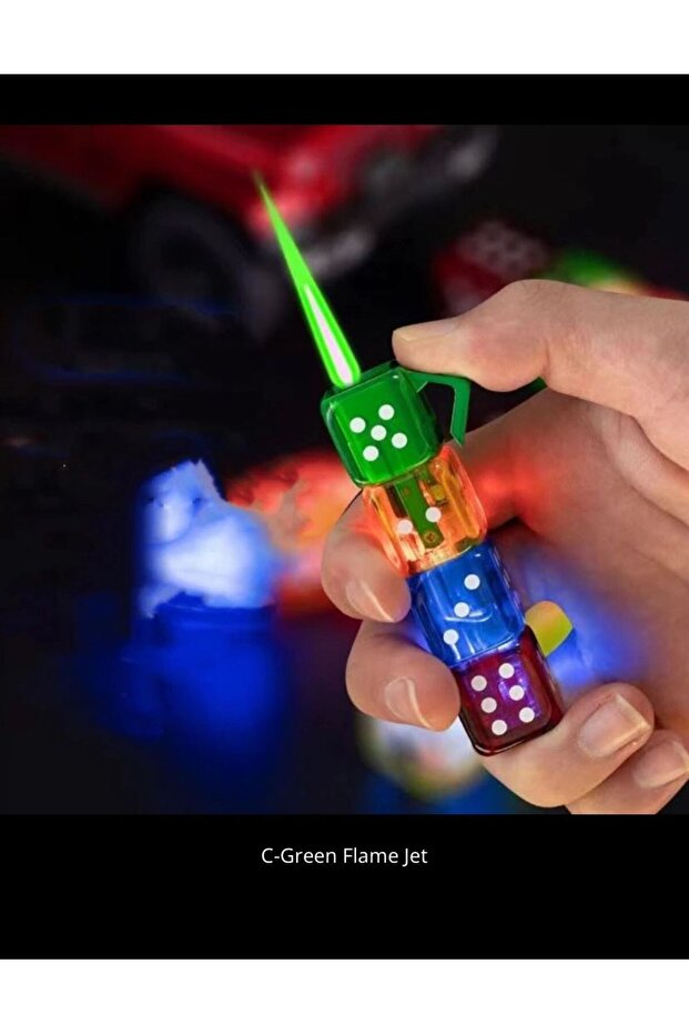 Işıklı Zar Şeklinde Gazlı Jet Çakmak - 2