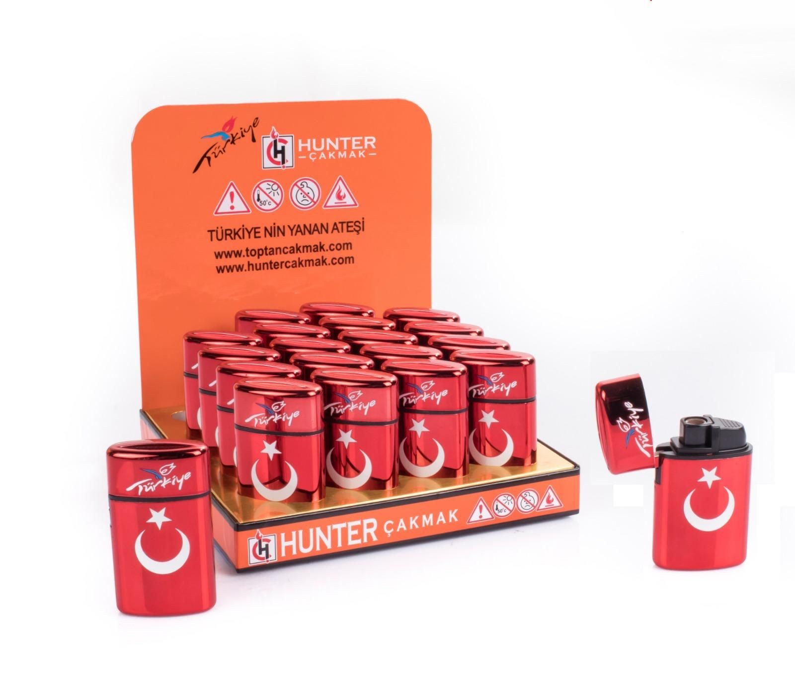 Türk Bayrağı Kapaklı Turbo Çakmak